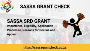 SRD SASSA Social Relief of Distress Grant