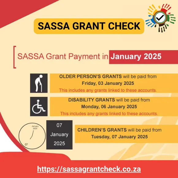 SASSA Payment Dates for January 2025