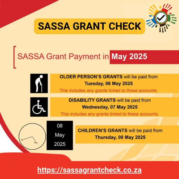 SASSA Payment Dates for 2025 - 2026 2 SASSA Payment Dates May 2025