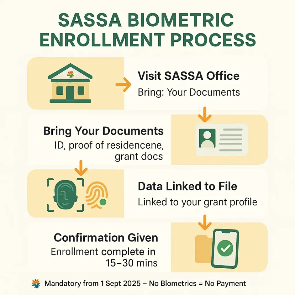 SASSA Biometric Enrollment Update for September 2025 2 SASSA BIOMETRIC Enrollment Process